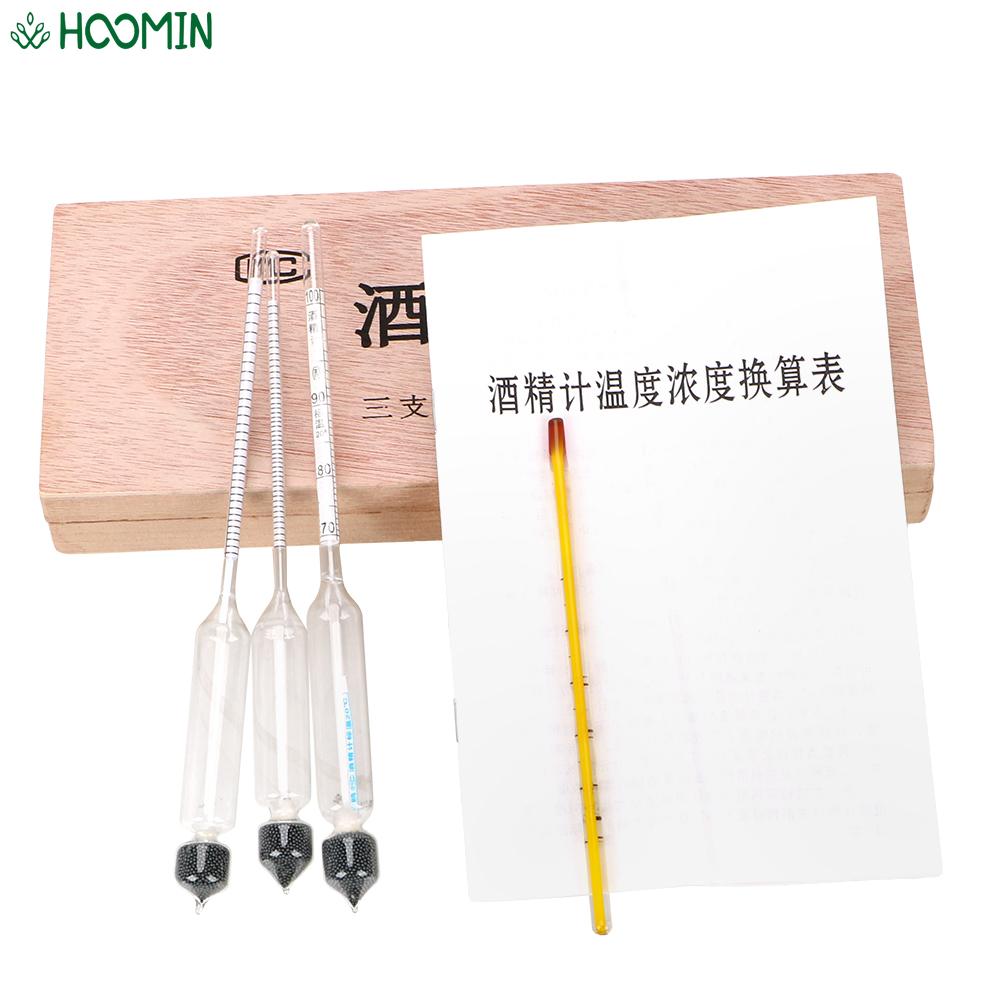 4 piece/set Concentration Meter 0-100% Alcoholometers for Wine Alcohol Breathalyzer Alcohol Tester