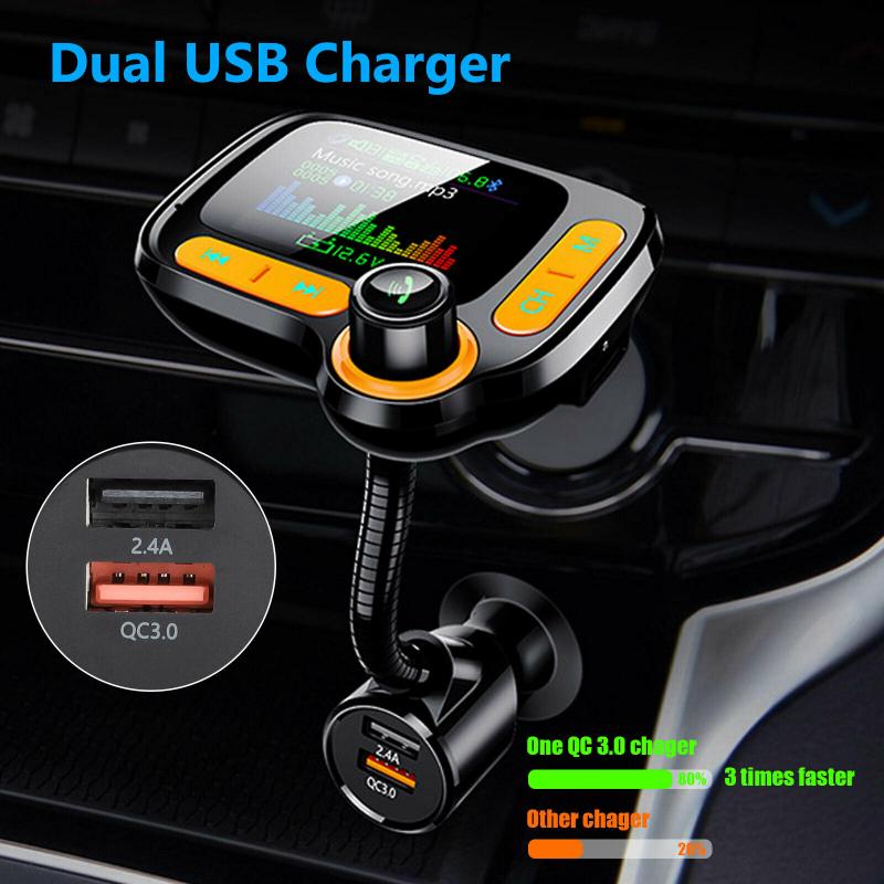 Bluetooth sans fil dans la voiture MP3 FM transmetteur autoradio adaptateur Kit 2 USB chargeur voiture lecteur MP3 voiture Audio voiture accessoires