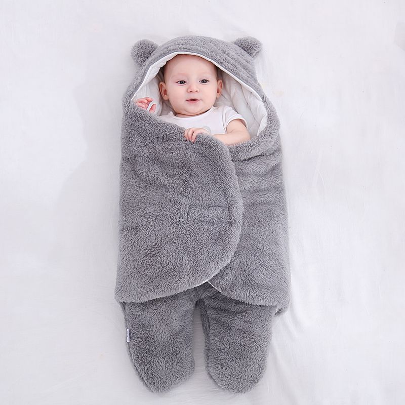Super Zachte Baby Slaapzak Inbakeren Fleece Pasgeboren Ontvangen Deken Pluizige Warme Zuigelingsjongen Meisje Slapen Nursery Wrap Inbakeren: 4 / 6m