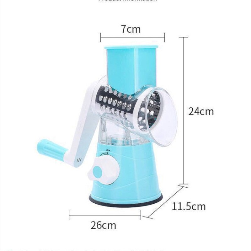 Rund mandolin skiver håndkraft veggie chopper til salat kartoffel ost løgskærer mad chopper køkken gadget spare mere tid