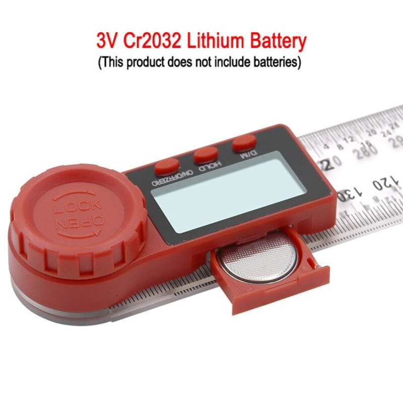 2-in-1 200/300mm Digital Instrument Angle Inclinometer Angle Digital Scale Electronic Goniometer Protractor Angle Ruler Detector