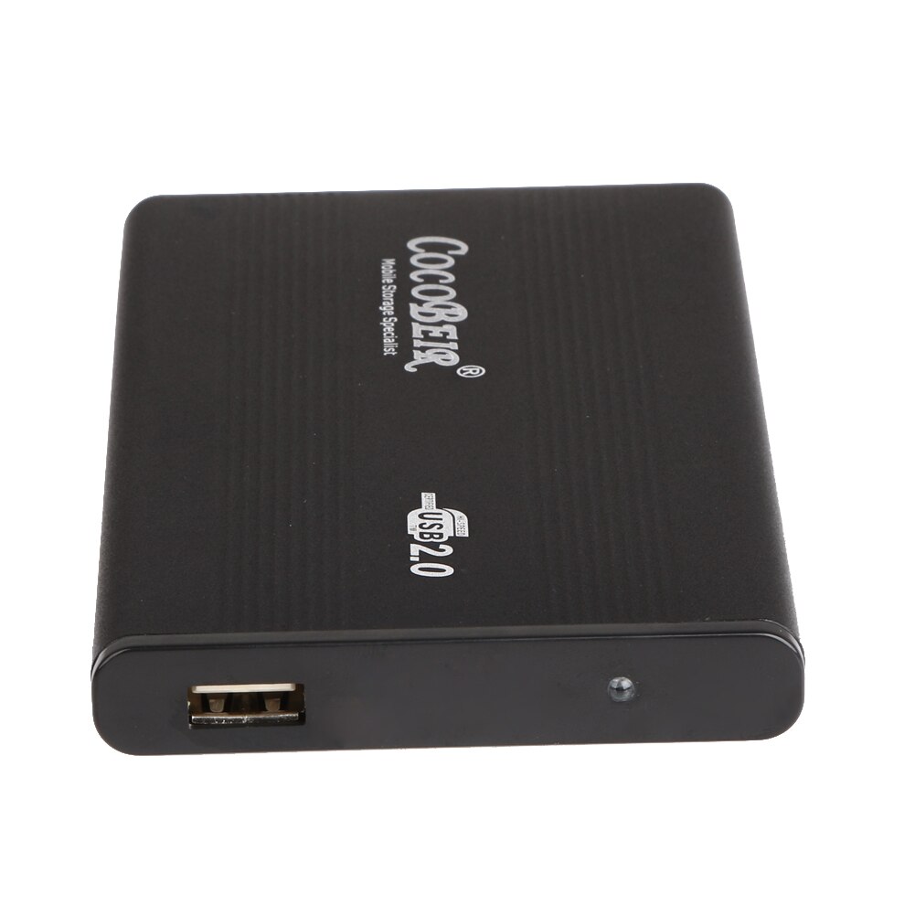 1pc Hard Driver Enclosure Black Aluminum-Magnesium Alloy USB 2.0 External