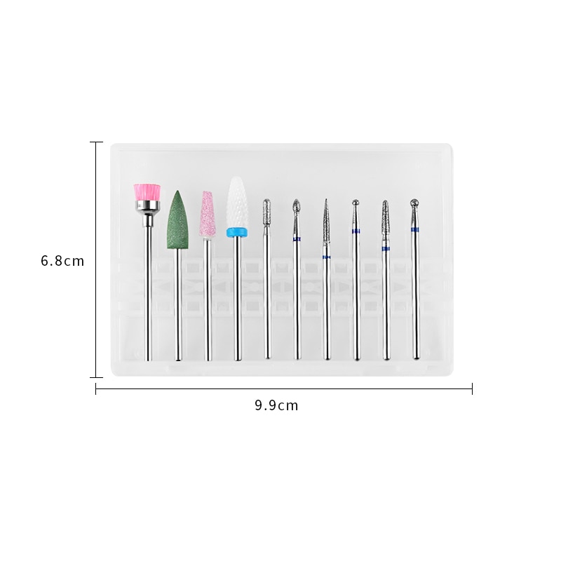 1 Set Nail Grinding Head Milling Manicure Tungsten Steel Cutter for Pedicure Machine Sander Drill Bit Set Electric Tools