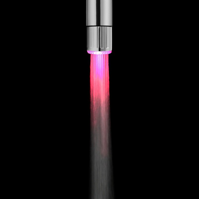 Nueva luz LED para grifo de agua colorida cambiante, cabezal de ducha brillante, aireadores para grifo de cocina