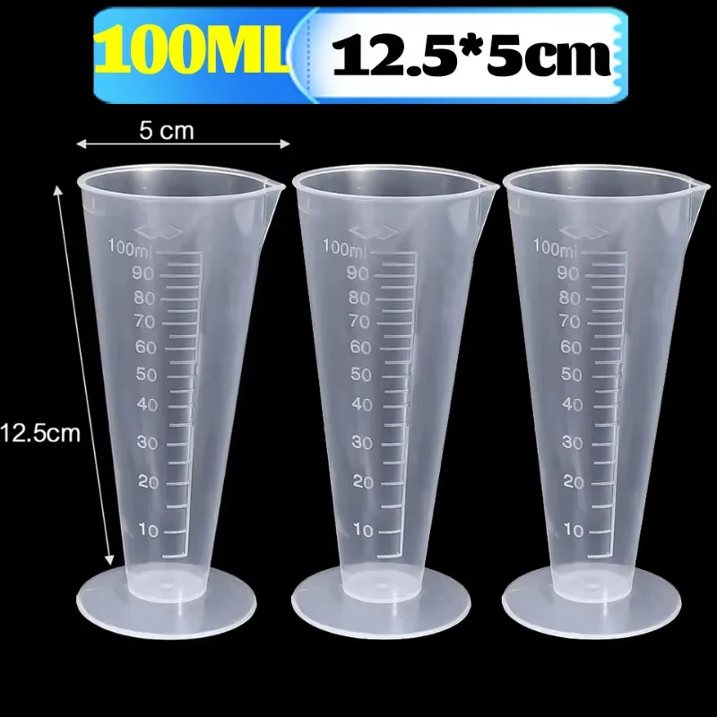 Contenitore per liquidi in plastica con misurino trasparente con scala Cilindro graduato Laboratorio scolastico Tazza di miscelazione Strumento da sbarra da cucina 100/50ML: Di Colore Giallo chiaro / 1500ml