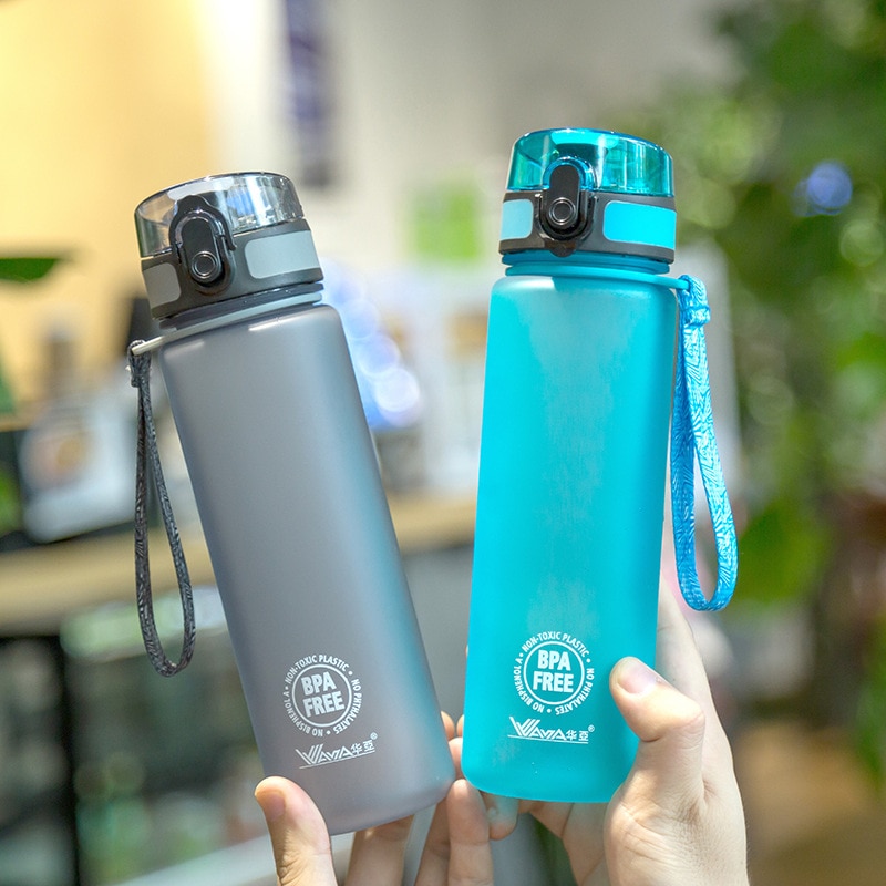 501-600Ml Sport Water Fles Eiwit Shaker Outdoor Reizen Draagbare Lekvrij Drank Set Plastic Mijn Drank Fles