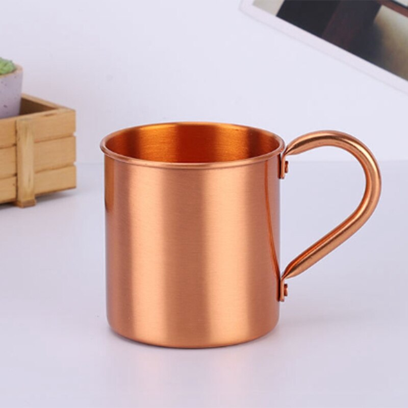 Pure Copper Moscow Mule Mug Solid Smooth Without Inside Liner For Cocktail Coffee Beer Milk Water Cup Home Bar Drinkware Cool