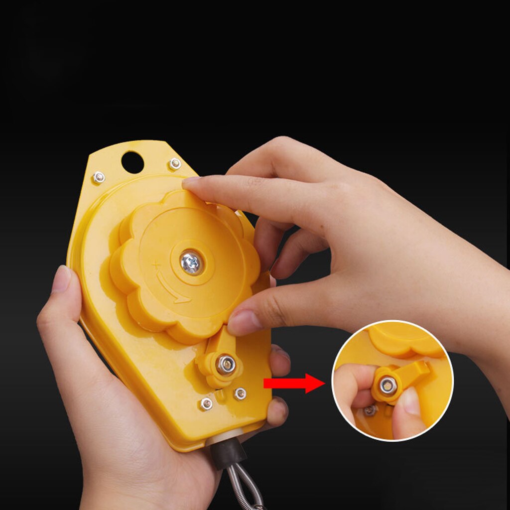 Bilanciatore a molla retrattile cacciavite appeso chiave dinamometrica appendiabiti corda in acciaio portautensili di misurazione bilancia ergonomica