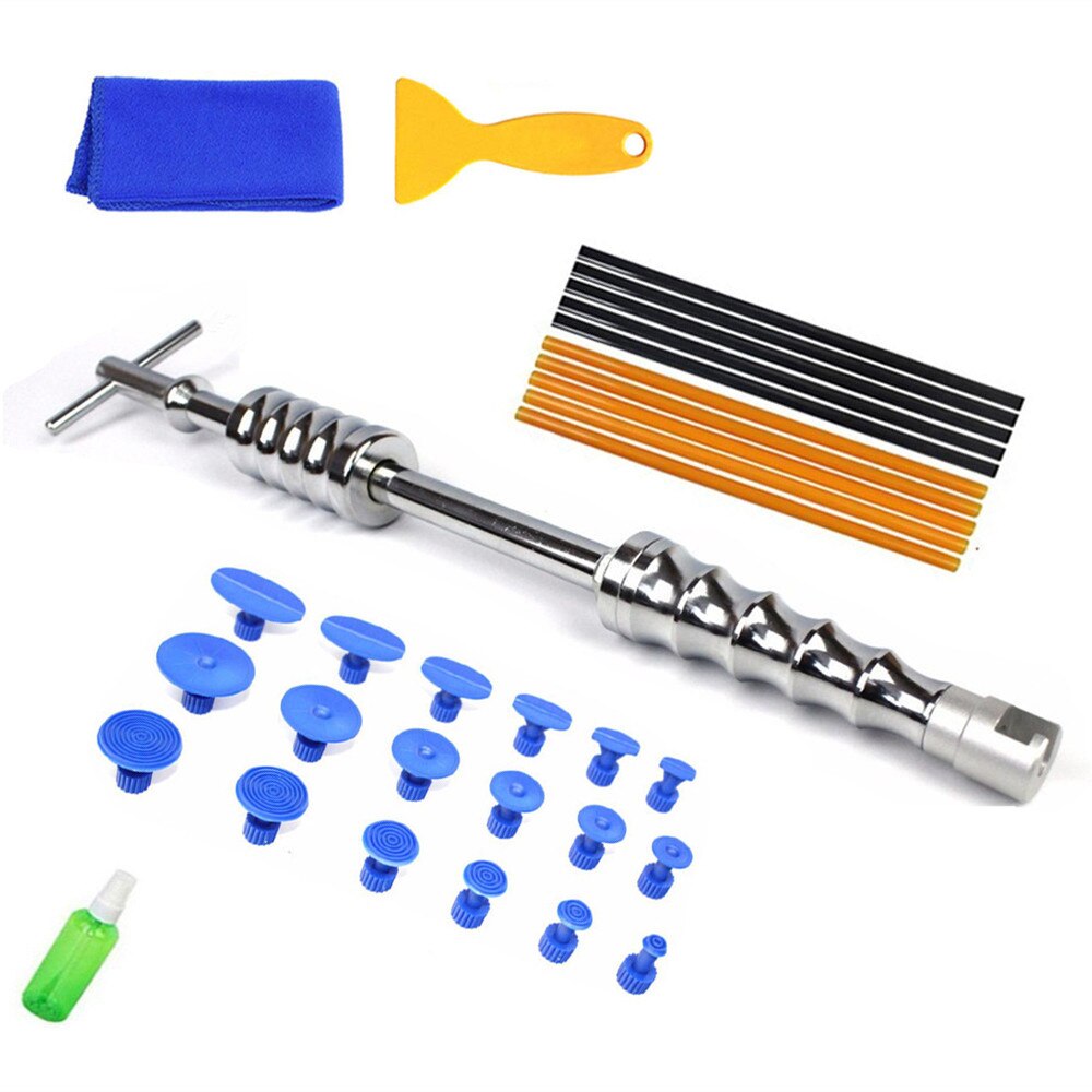PDR gereedschap Auto reparatie kit verveloos Dent Repair uitdeuken Slide Hammer lijm stok Reverse Hamer Lijm Tabs voor Hagel schade: 32PCS