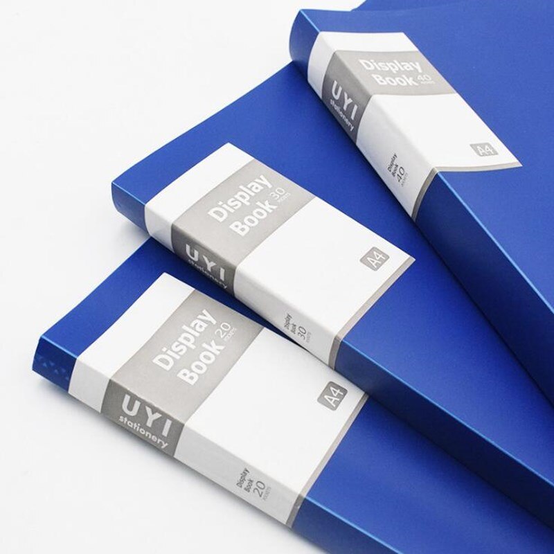 1PC A4 Display Boek 30/40 Pagina 'S Transparante Insert Map Document Opbergtas voor Bank Campus Bestand Kantoor Werkplek Familie