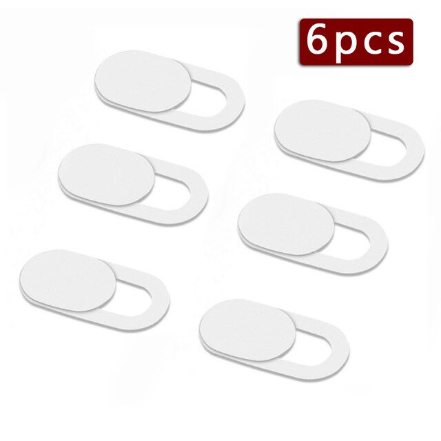 Plastic Webcam 6PCS Covers Slide Blocker Phone Laptop Camera Smart Phone: White