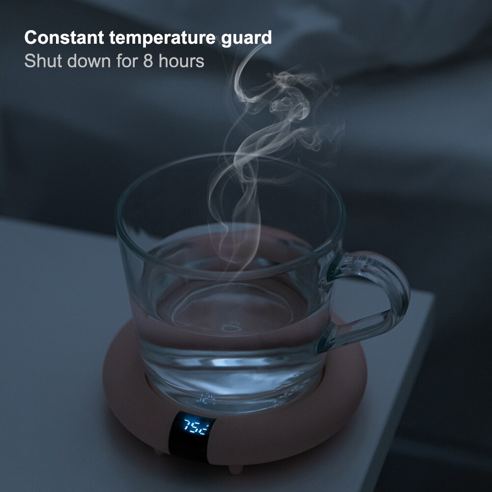 Mini Heating Coasters USB Charging Warmer LED Display Fast Heater 5 Levels Adjustment Constant Temperature Cup Warmer Mug Mat