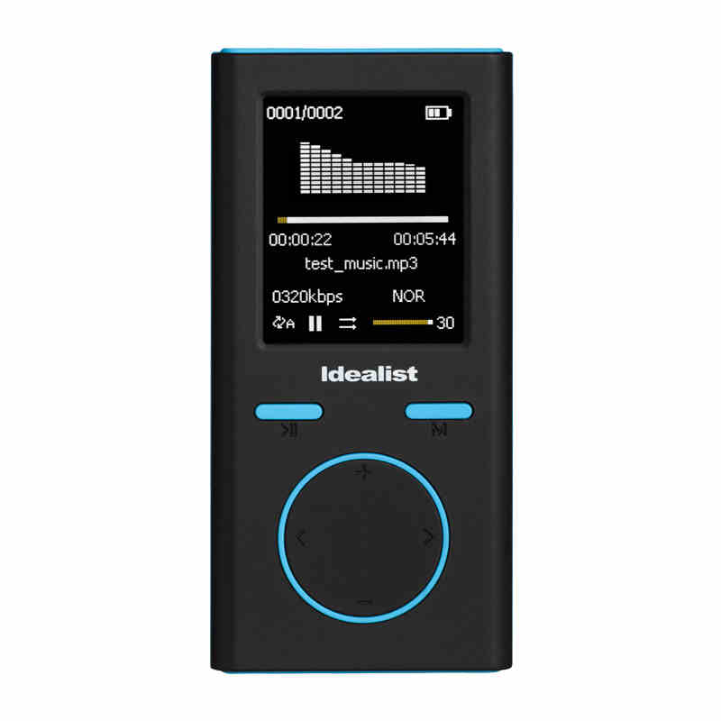 Idealist-reproductor MP4 de goma para deporte reloj despertador ligero para estudiantes, con grabación de fotos, FM, TF, E-Book, con altavoz, auricular