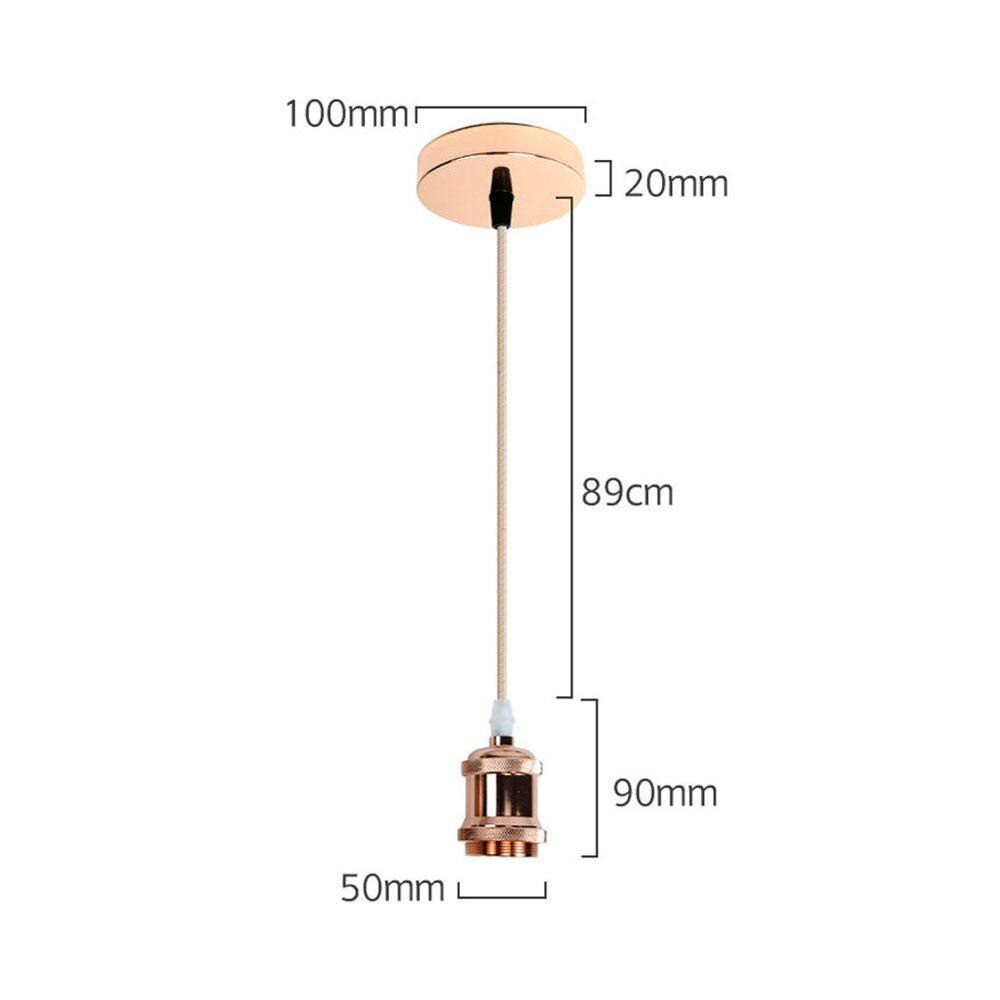 Vintage Lamp Socket Edison Schroef Lamphouder E27 Lamp Bases Edison Gloeilamp AC180-240V Industriële Opknoping Lamp Thuis Voor Decor: Rose Gold