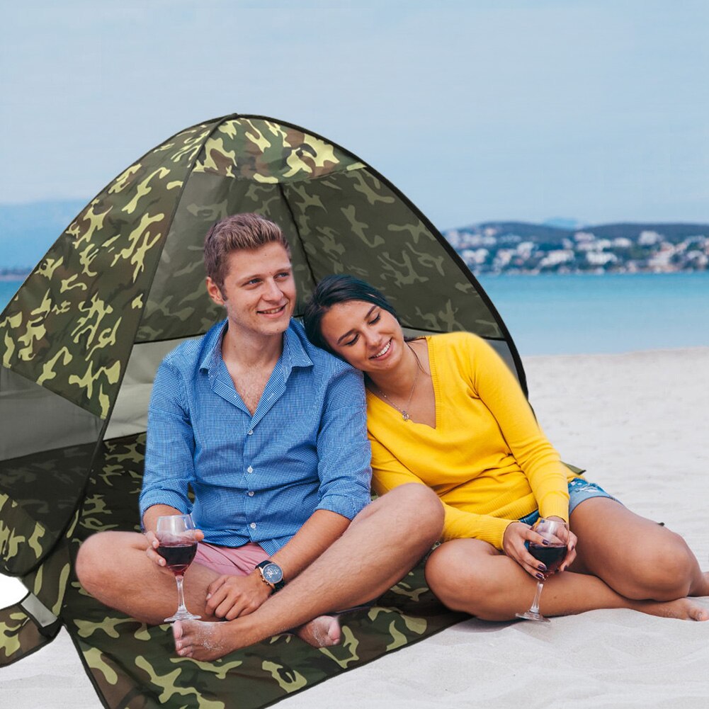POP UP Family UV Beach Tent Instant Sun Shade Tent Anti UV Portable Automatic Kids Playing Sun Shelter Camping Fishing Hiking