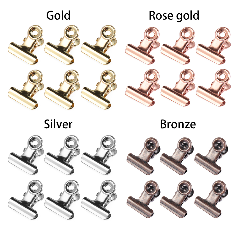 5/6Pcs Stainless Steel Bag Clips Calendar Letter Paper Photo Binder Clip File Clamps Food Sealing Tools School Kitchen Supplies