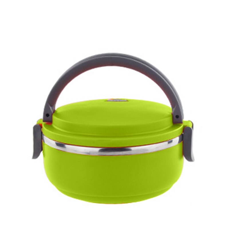 Thermal Insulated Lunch Box Bento Picnic Storage Mess Tin Food Jar Multilayer Stainless Steel For Outdoor Camping DIN889: Green / 3
