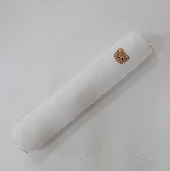 Almohada larga para bebé, parachoques para recién nacido, interior, cojín redondo, rectangular, para dormir, siesta, decoración, accesorios de cama para habitación: white