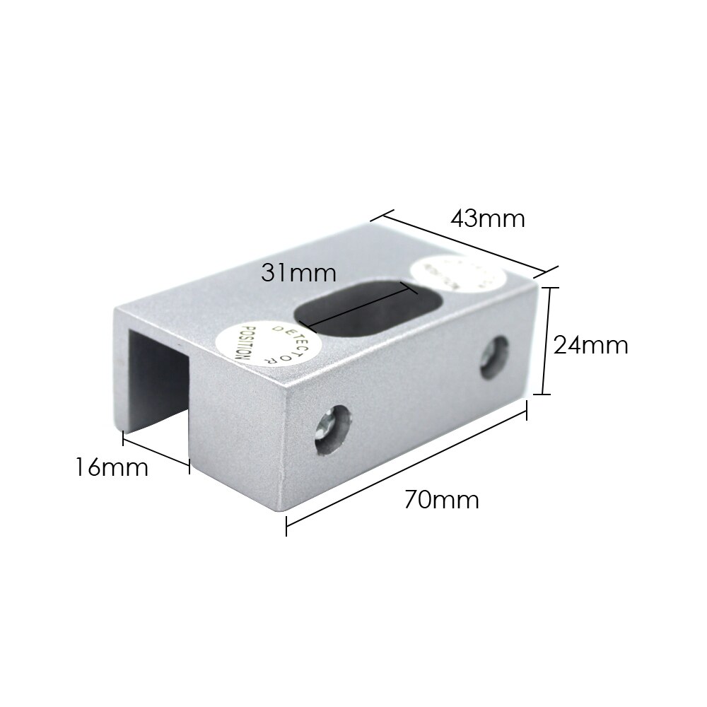 Electric Bolt Lock U Bracket Aluminium Alloy Bracket Mini Bracket for Access Control System Frameless Glass