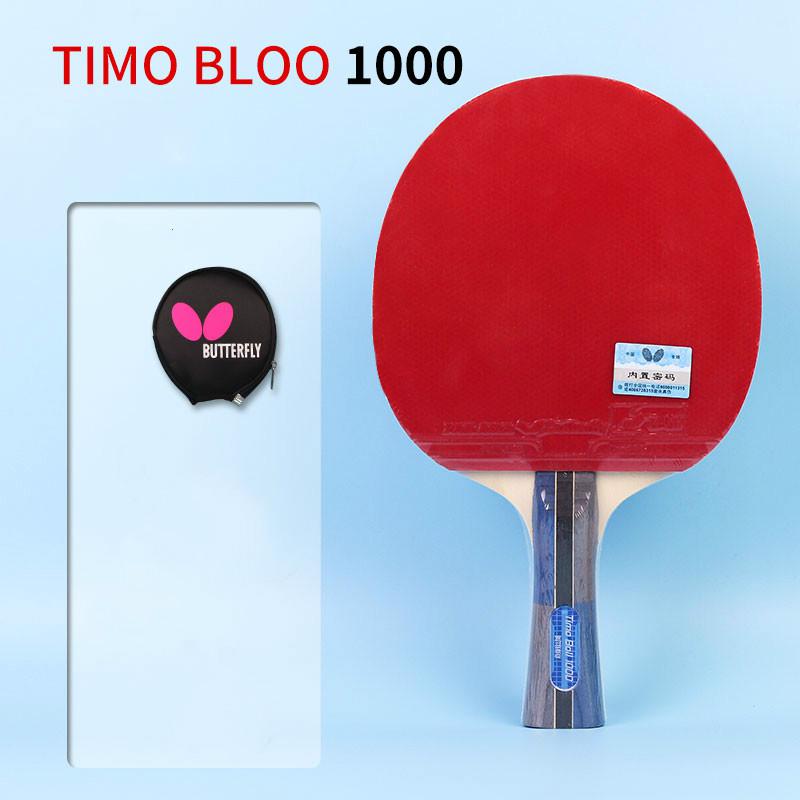 Butterfly 1000 2000 3000 bordtennisracket med gummipingispaddel kort handtag tennisbordsracket långt handtag: 1000 långa