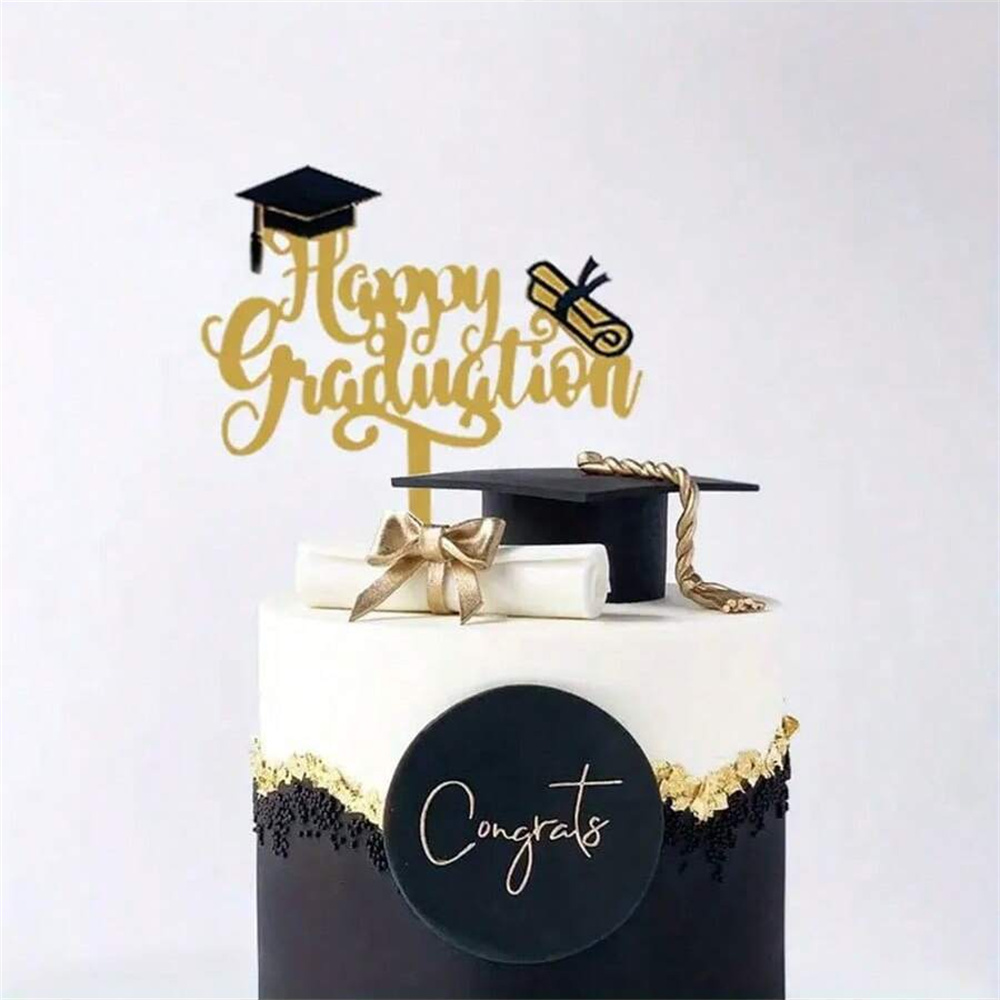 1/12 stks Gefeliciteerd op Afstuderen Taart Decoratie in 2025-Decoratie Benodigdheden voor Middelbare School/Universiteit/Senior