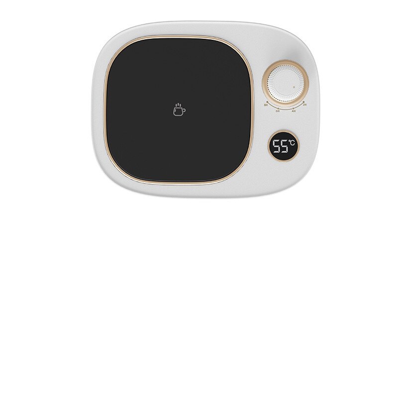 Usb Verwarming Coaster Voor Home Office Koffie Mok Cup Mat Warmer Heater Pad 3 Speed Constante Temperatuur Coaster Met Display: white / US plug