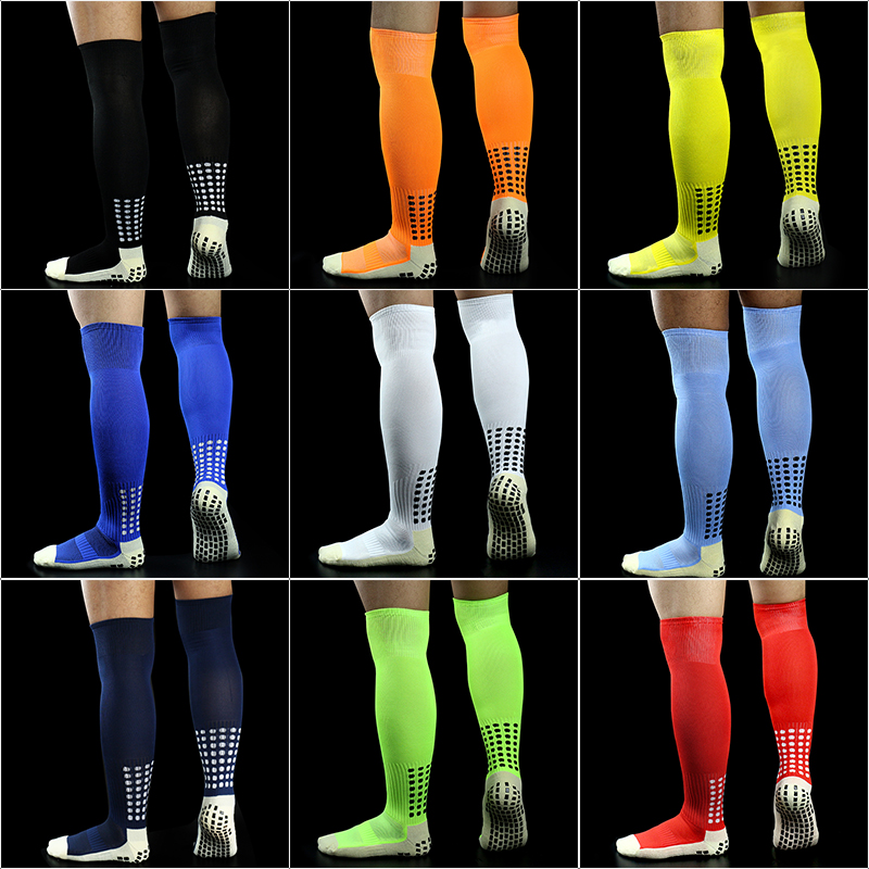 9-farbige lange Fußballsocken für Männer und Frauen, Sport-Silikon-Anti-Rutsch-Fußballsocken, verschleißfest, schweißabsorbierend