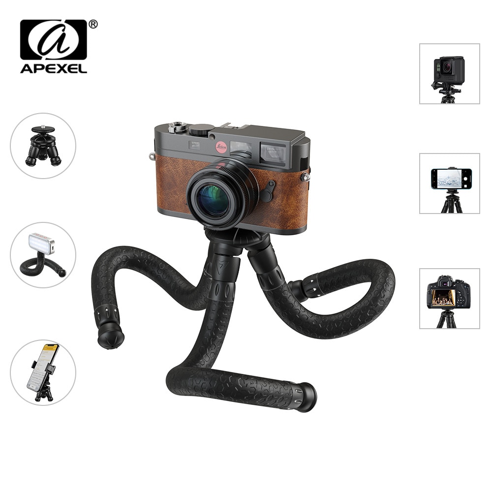 APEXEL Tragbare flexibel Krake Reise praktisch Stativ Halterung Einbeinstativ Selfie Mini TripodFor iPhone DSLR Kamera Gopro