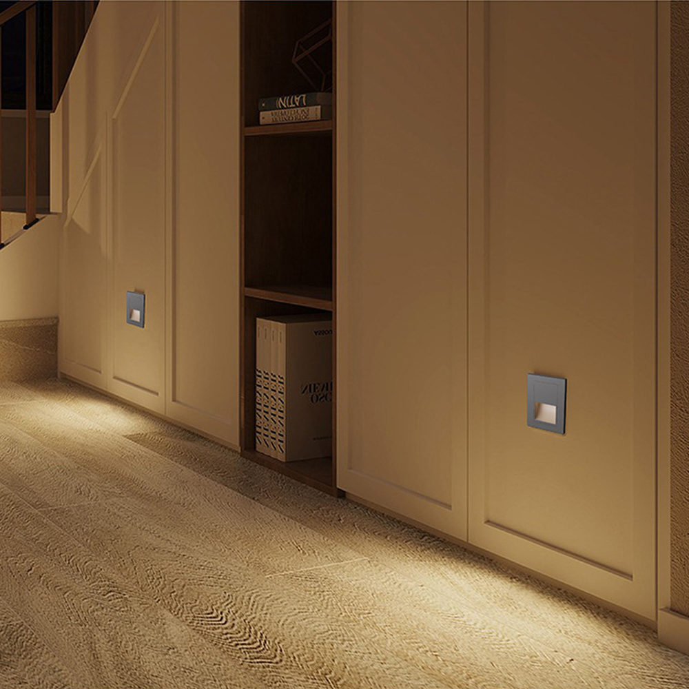 AC180-220V Ingelegde 86 Vloer Licht Schakelaar Bediening Led Wandlamp Inbouw Lamp Voor Gang Trap Trap Nachtlampje Trap
