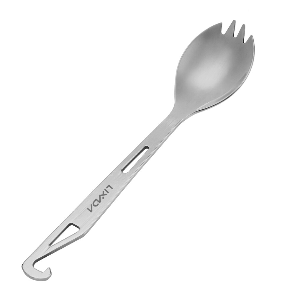 Plegable cuchara tenedor cúter ligero al aire libre la cena Spork cubiertos viajes de Camping mochila Tab Kits de viaje: Style 10