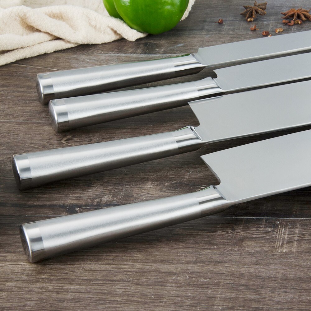 Damask Stainless Steel Kitchen Chef Knives Set Meat Cleaver Chef Slicing Knife Set Cooking Tool With Knife Cover