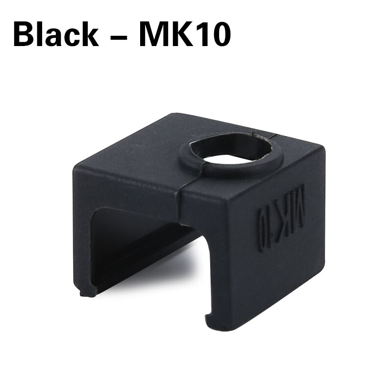 Für V6/MK7 MK8 MK9/MK10/Volnaco Silikon Socken Heizung Block Hotend Protector Isolierung Abdeckung Für 3D drucker Heißer Ende Wärme Block: Black- MK10