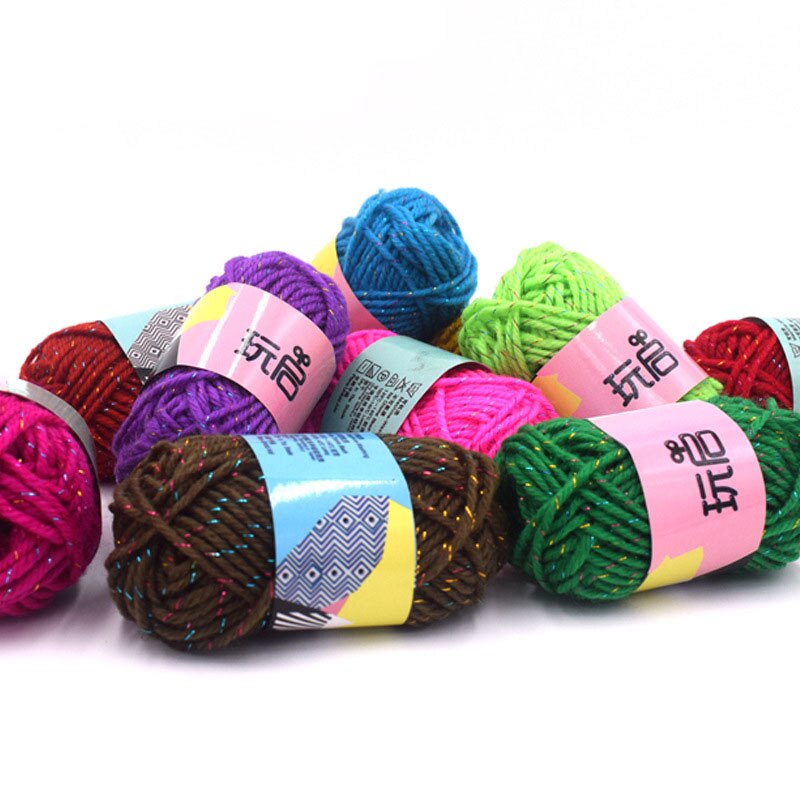 12 stuks set van kleur goud zijde acryl garen groep kleuterschool handleiding diy materiaal kinderen pasta geschilderd wol