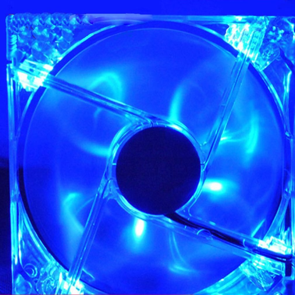 80mm Computer PC Fan With LED Silent Fan PC CPU Cooling Fan LED Luminous Chass CPU Cooler for Computer Case Cooling Fan Mod: blue