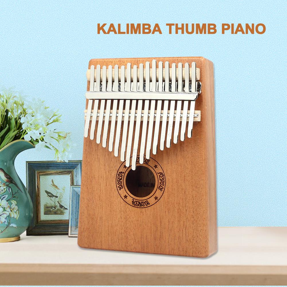 17 Key Kalimba African Solid Pine Mahogany Thumb Finger Piano Sanza Mbira Calimba Play with Guitar Wood Musical Instruments