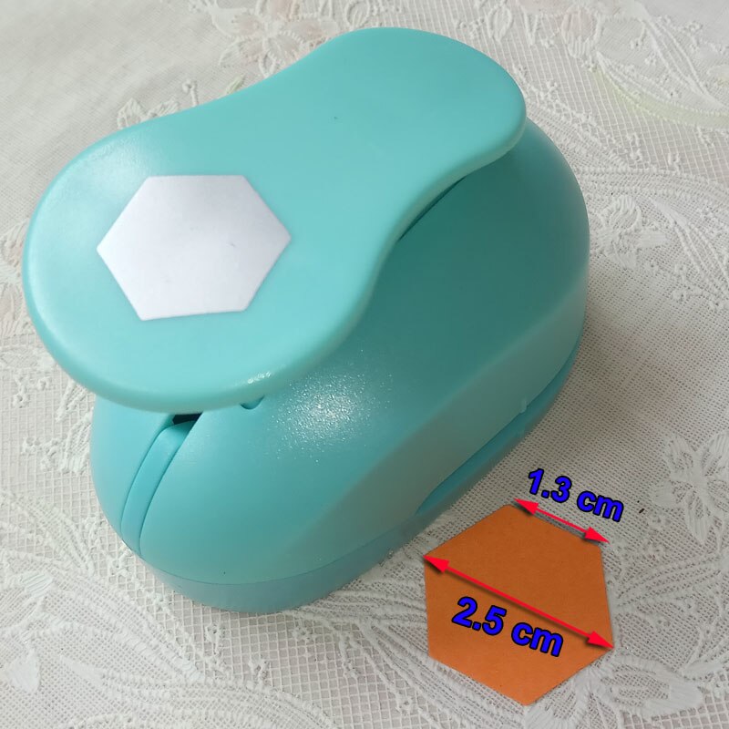 Fri skepp hexagon hålslag set geometri stans hantverk klippbok papper stansare graf formade slag: 1pc 25mm