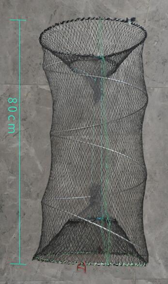 Trampa plegable de pesca de 4 tamaños, red para mantener el cangrejo, langosta, trampa para olla, Red de Anguila, gambas, cebo vivo: 40x80cm