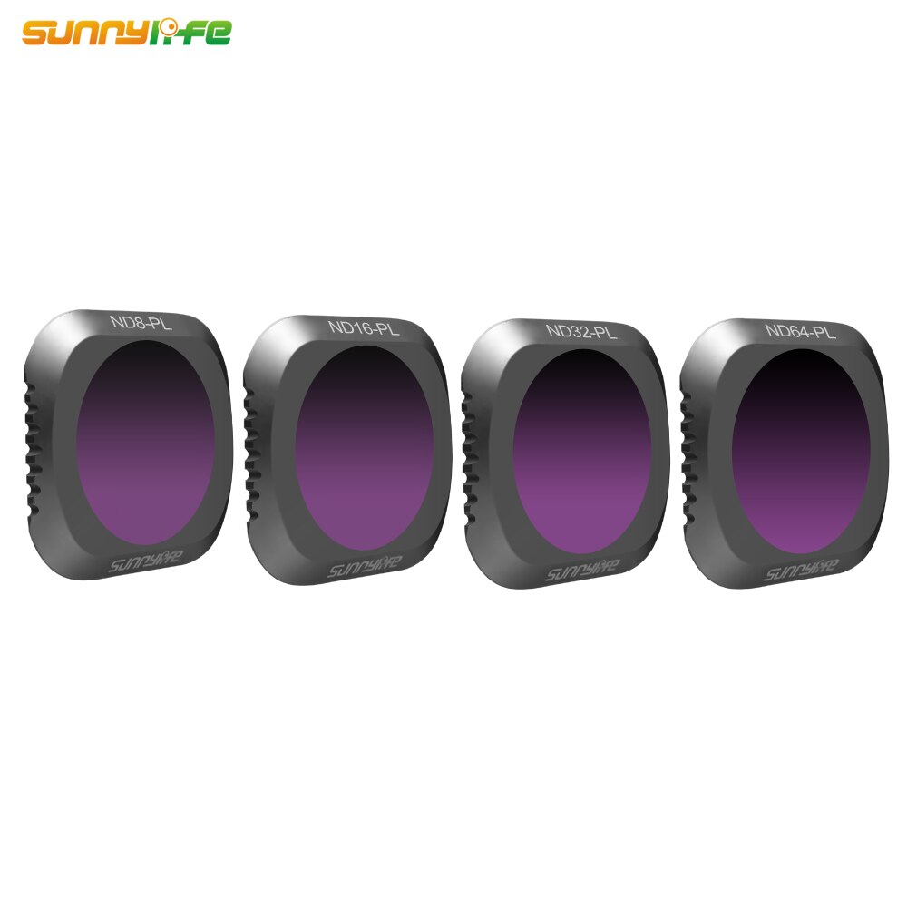 Sunnylife 4 stk / setdji mavic 2 pro drone  nd8- pl  nd16- pl  nd32- pl  nd64- pl linsefilter