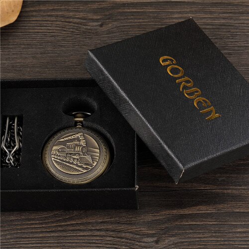 Retro Bronzen Versnelling Mechanische Pocket Horloges Mannen Ster Romeinse Cijfers Unieke Hollow Skeleton Steampunk Hand Fob Horloge Ketting: Watch Set
