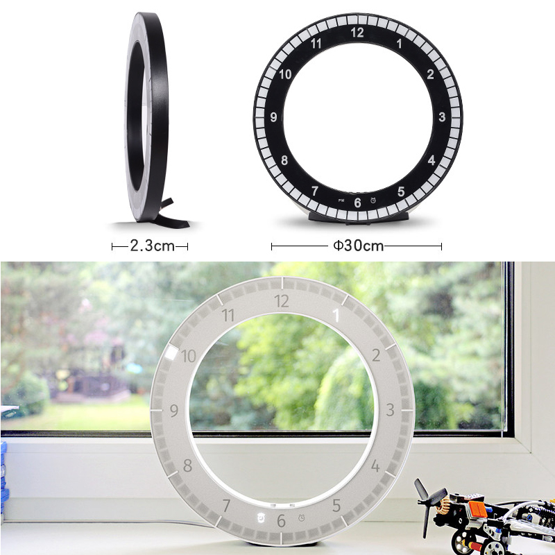Usb LED Digitale Wanduhr Moderne Dual-Verwendung Dimmen Digitale Rund Photoreceptive Uhren Hause Dekoration Festival
