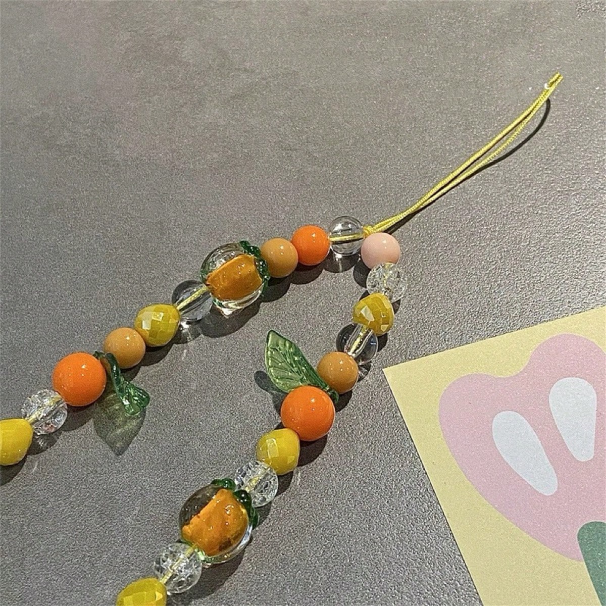 Phone Case Lanyard Handmade Diy Beaded Camera Chain Cute Small Fresh Earphone Cover Mobile Phone Anti-Lost Rope Wristband