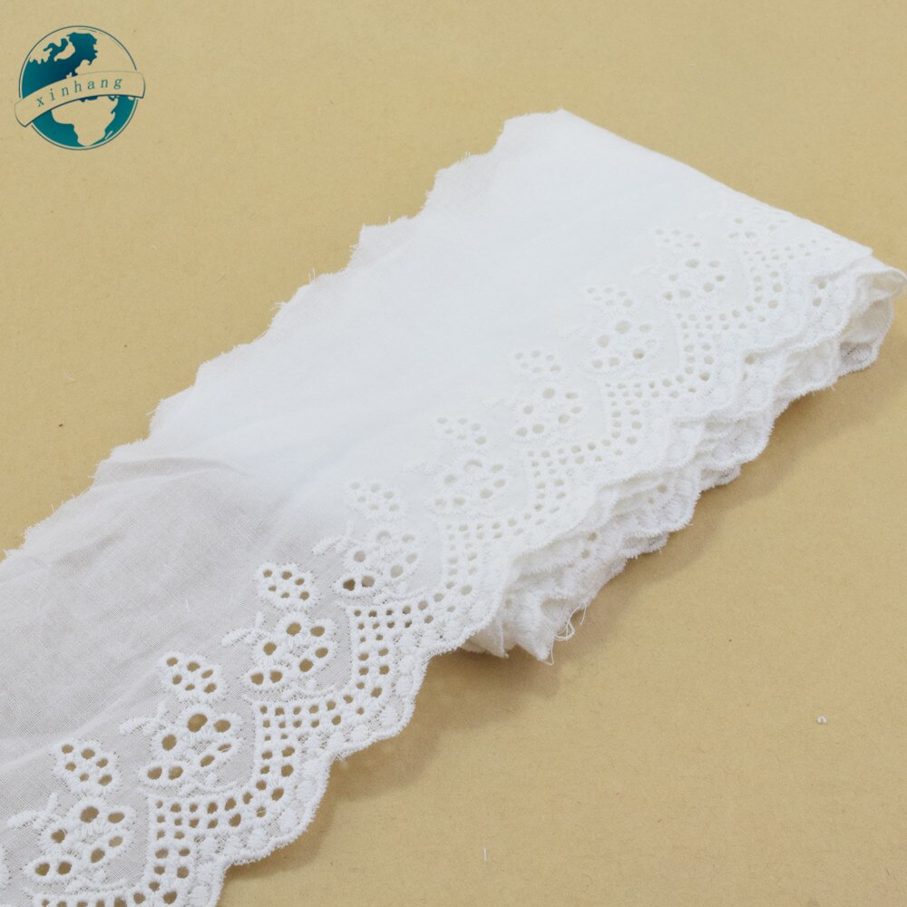 8.5Cm Breed 100% Katoen Borduren Kant Naaien Lint Guipure Trim Bruiloft Decoratie Diy Poppen Colthes Accessoires Kant #4192