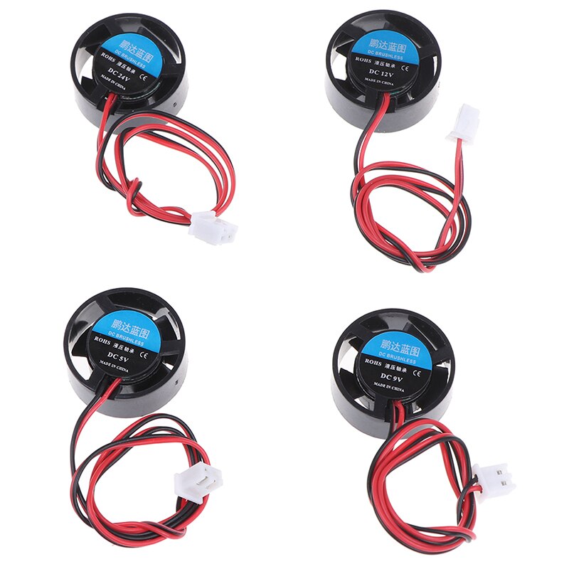 Notebook Micro Cooling Fan 25.5x10mm 5v 9v 12v 24v Round Mini For Led Lamps Computer Radiator