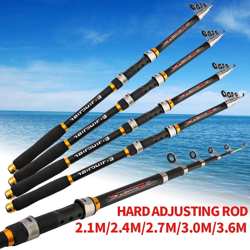 Tiro longo vara de pesca vara de pesca vara de pesca vara de arremesso vara de mão 2.1-3.6m pode pegar grandes objetos muito forte