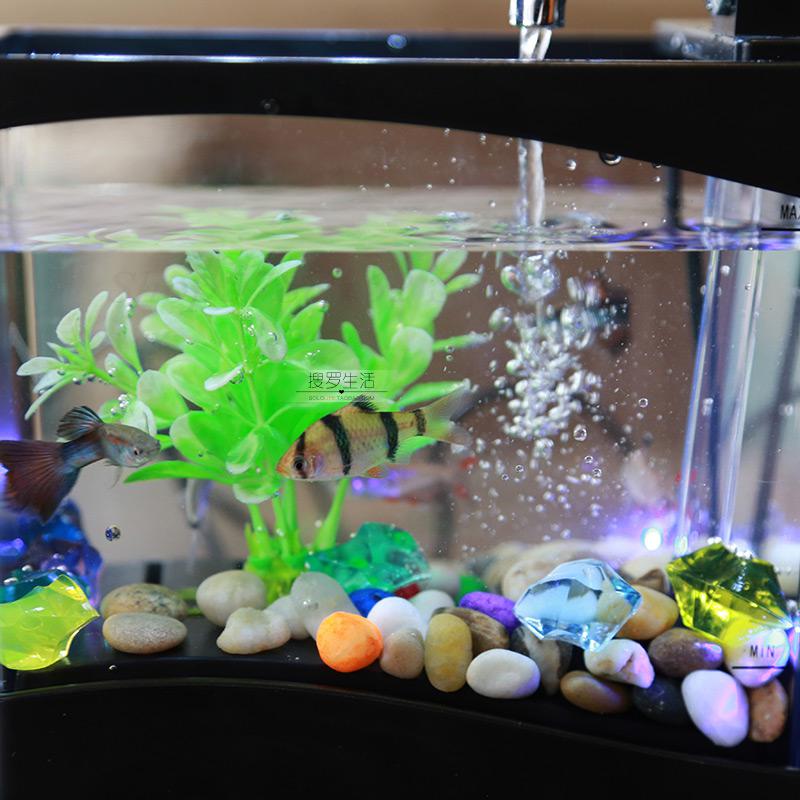 Aquarium aquarium ecological fish tank living room small mini glass desktop home goldfish tank