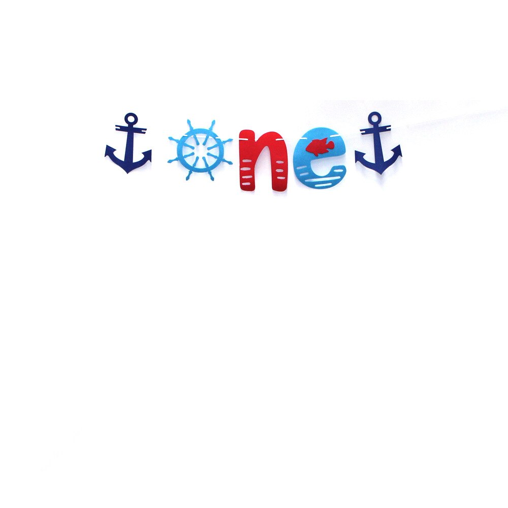 Sailor Anchor Nautical Happy Birthday Banner Nautical Cupcake Toppers for Boys Nautical Party Birthday Supplies Decorations