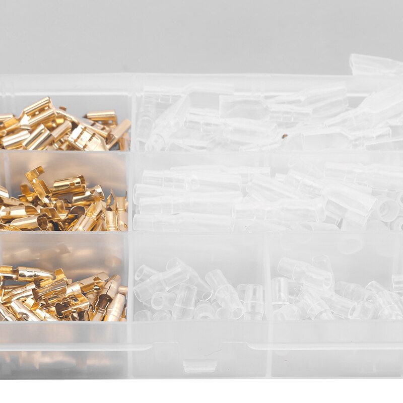 300pcs Crimp Caps Terminal Connector Blocks Tb Closed Line Cap PA66 Splice Insulated Tub Para Terminals Faston Wire Accessories