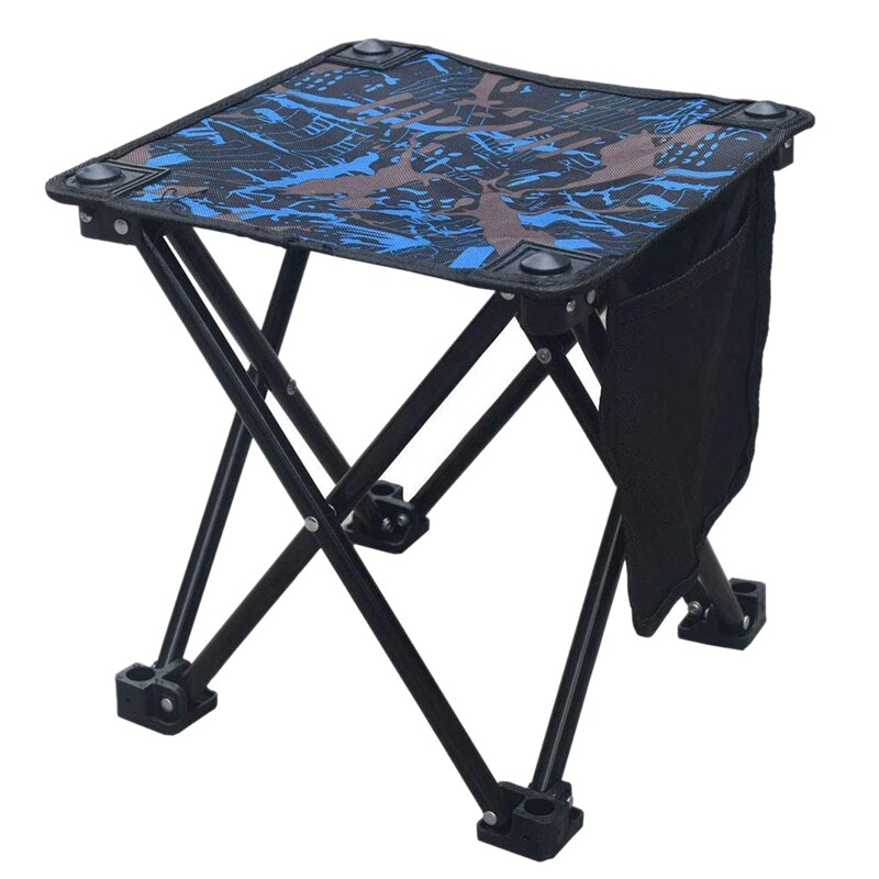 Tabouret De Camping Pliable – Acier Inox 304, Toile Oxford 420D – Avec Sac De Transport