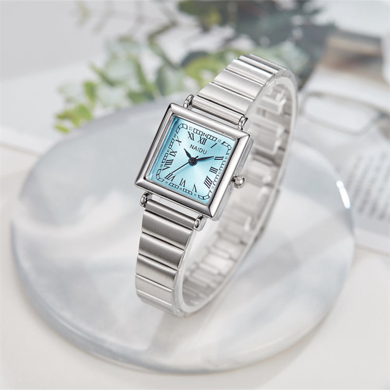 Modieus klassiek antiek model vierkant horloge met kleine wijzerplaat, quartz uurwerk, waterdicht, compact, eenvoudig, casual dameshorloge