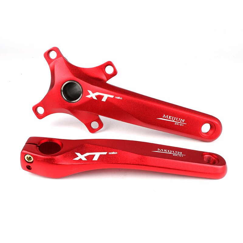MEIJUN-manivelle de bicyclette à une vitesse, VTT en alliage d'aluminium, XT BCD 104 MM: red